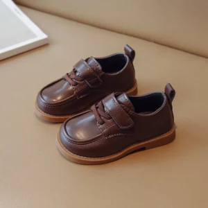 Kids Retro Leather Flats
