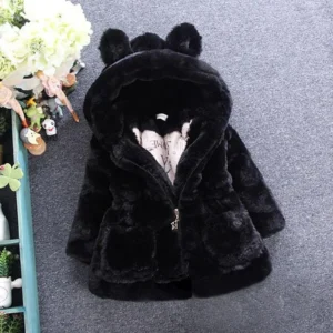 Girls Ear Hooded Coat
